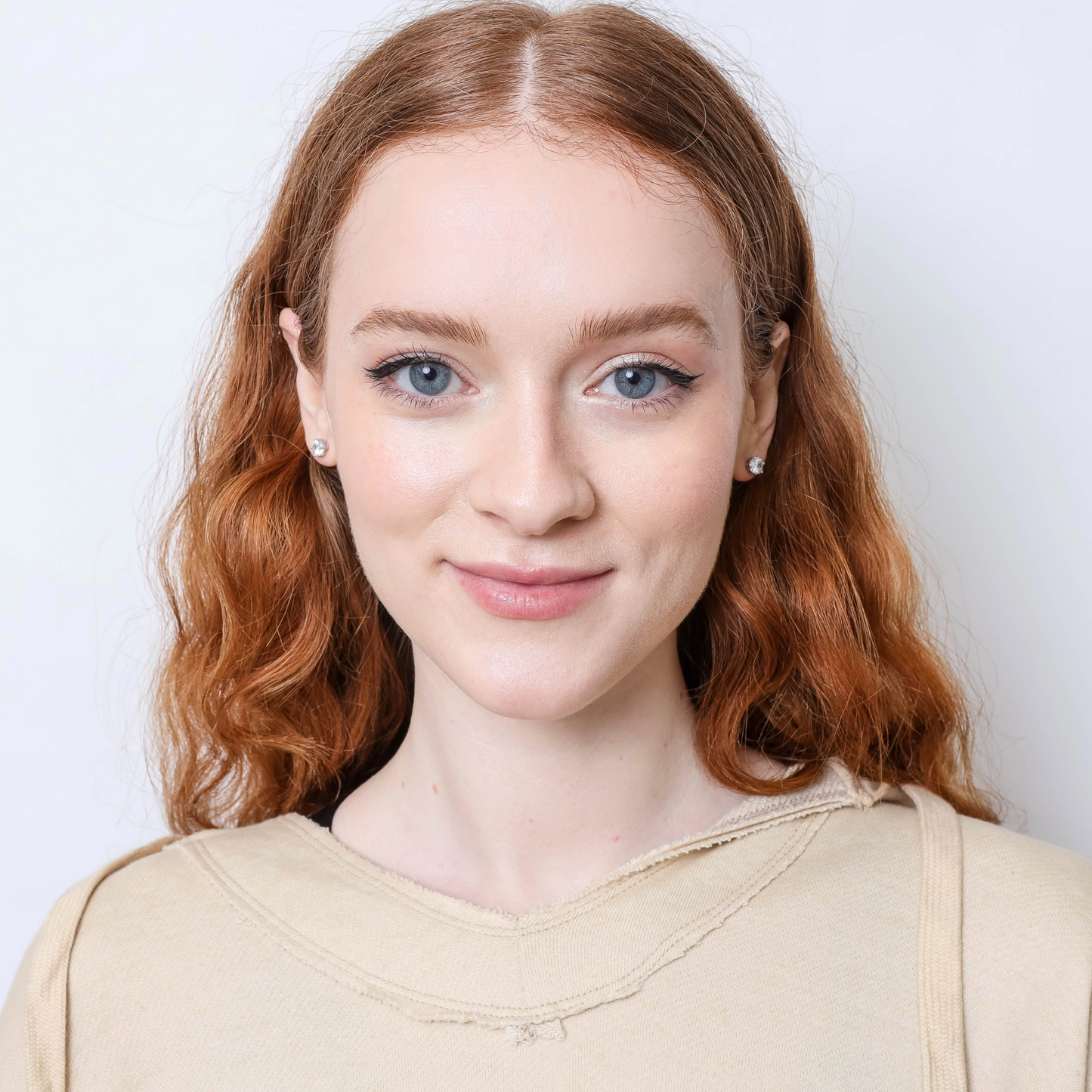 925 Sterling Silver Cubic Zirconia Dainty Stud Unisex Earrings by JACOBSVOW