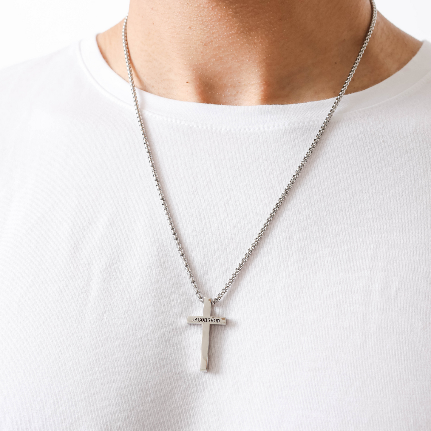 925 Sterling Silver Men's Cross Chain by JACOBSVOW