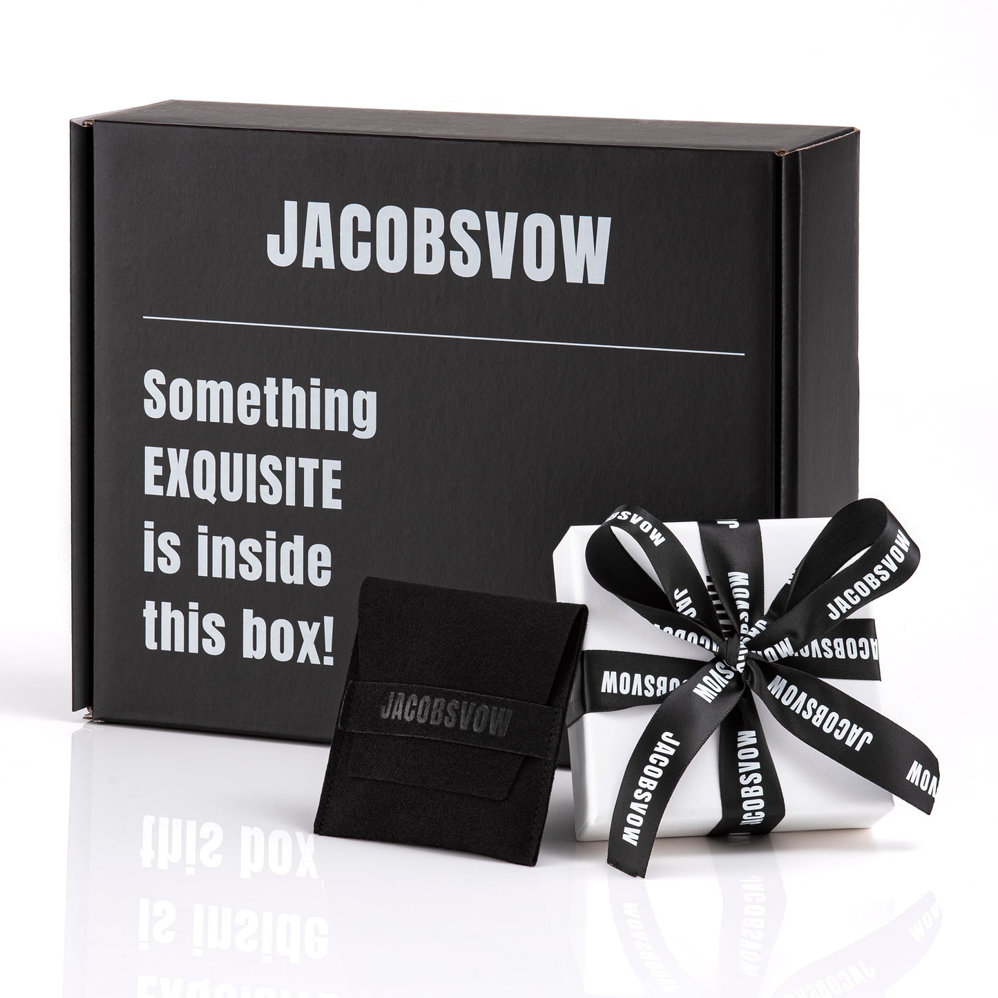 JACOBSVOW Jewelry Pouch, Jewelry Box With Ribbon Packaging