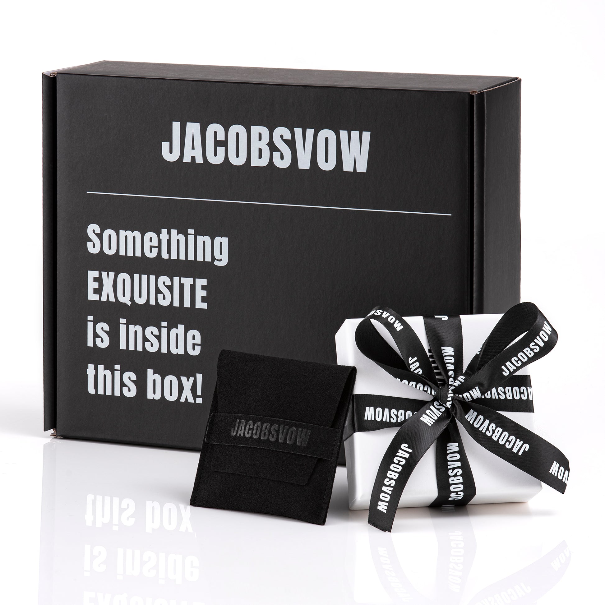 JACOBSVOW Jewelry Pouch, Jewelry Box With Ribbon Packaging