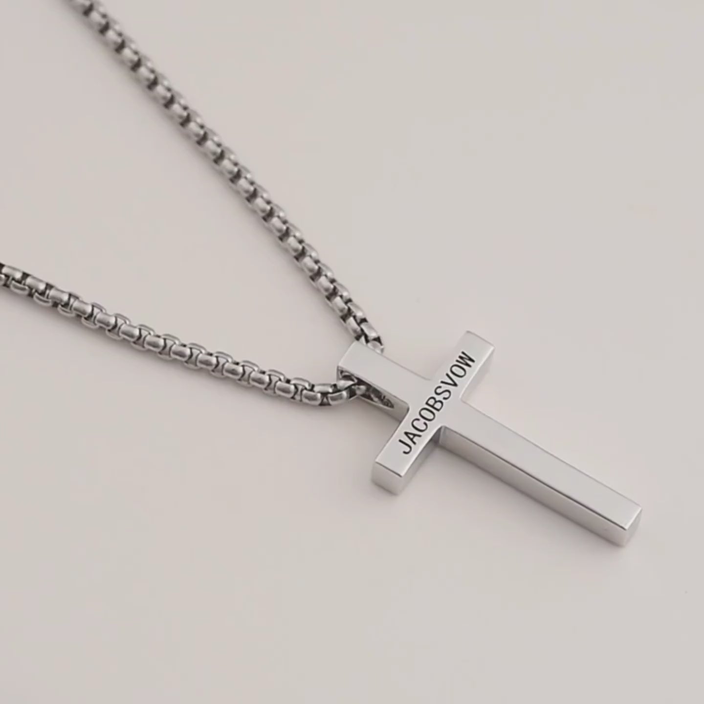 JACOBSVOW men sterling silver cross video