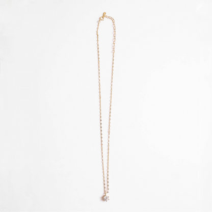 18K Yellow Gold Round-Cut Cubic Zirconia Pendant Necklace by JACOBSVOW