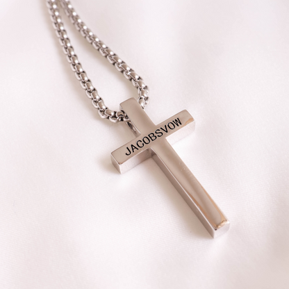 925 Sterling Silver Men's Cross Chain by JACOBSVOW