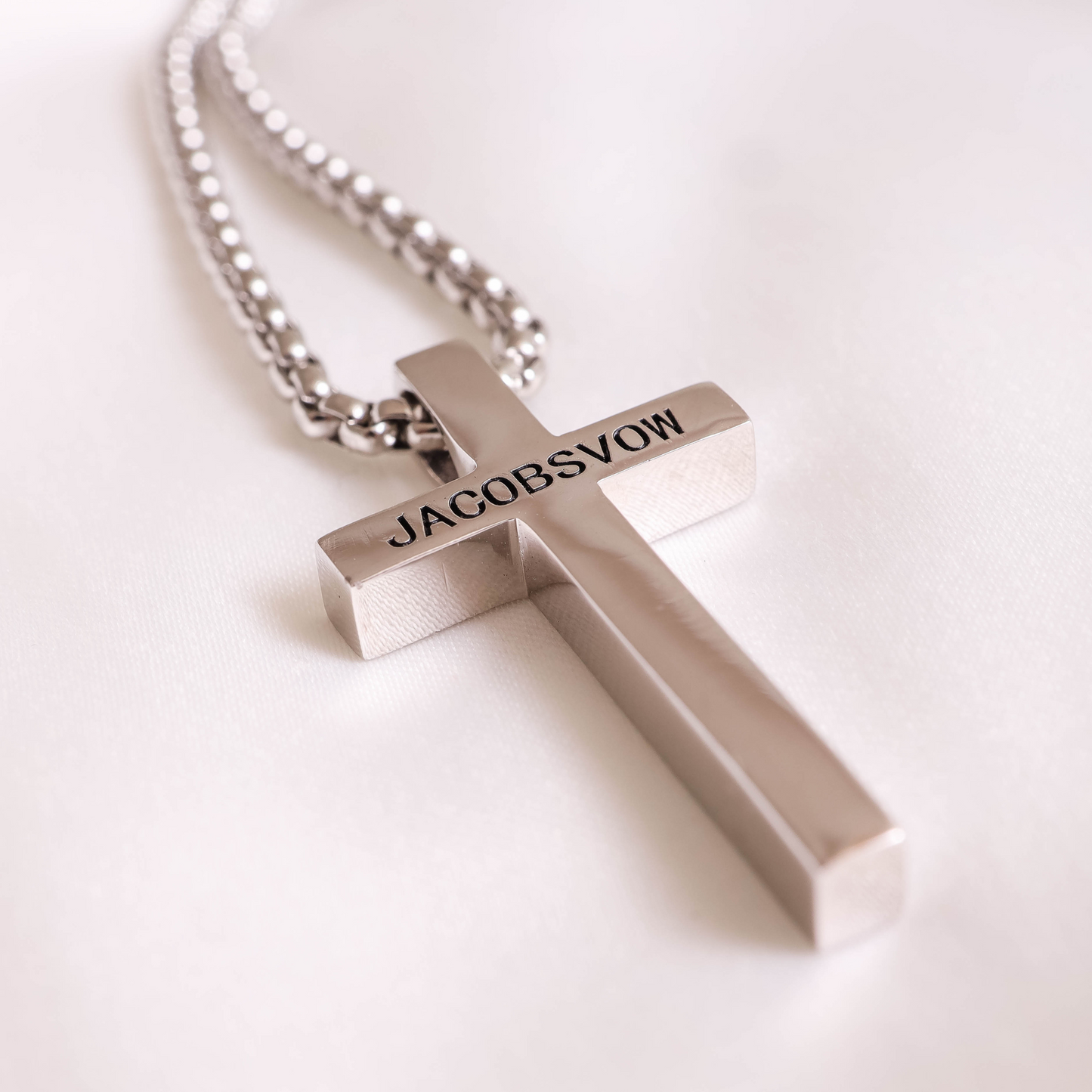 925 Sterling Silver Men's Cross Chain by JACOBSVOW