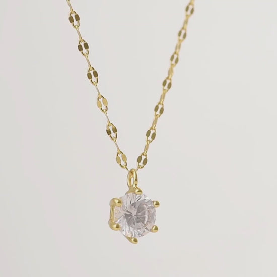 JACOBSVOW gold cubic zirconia pendant necklace video