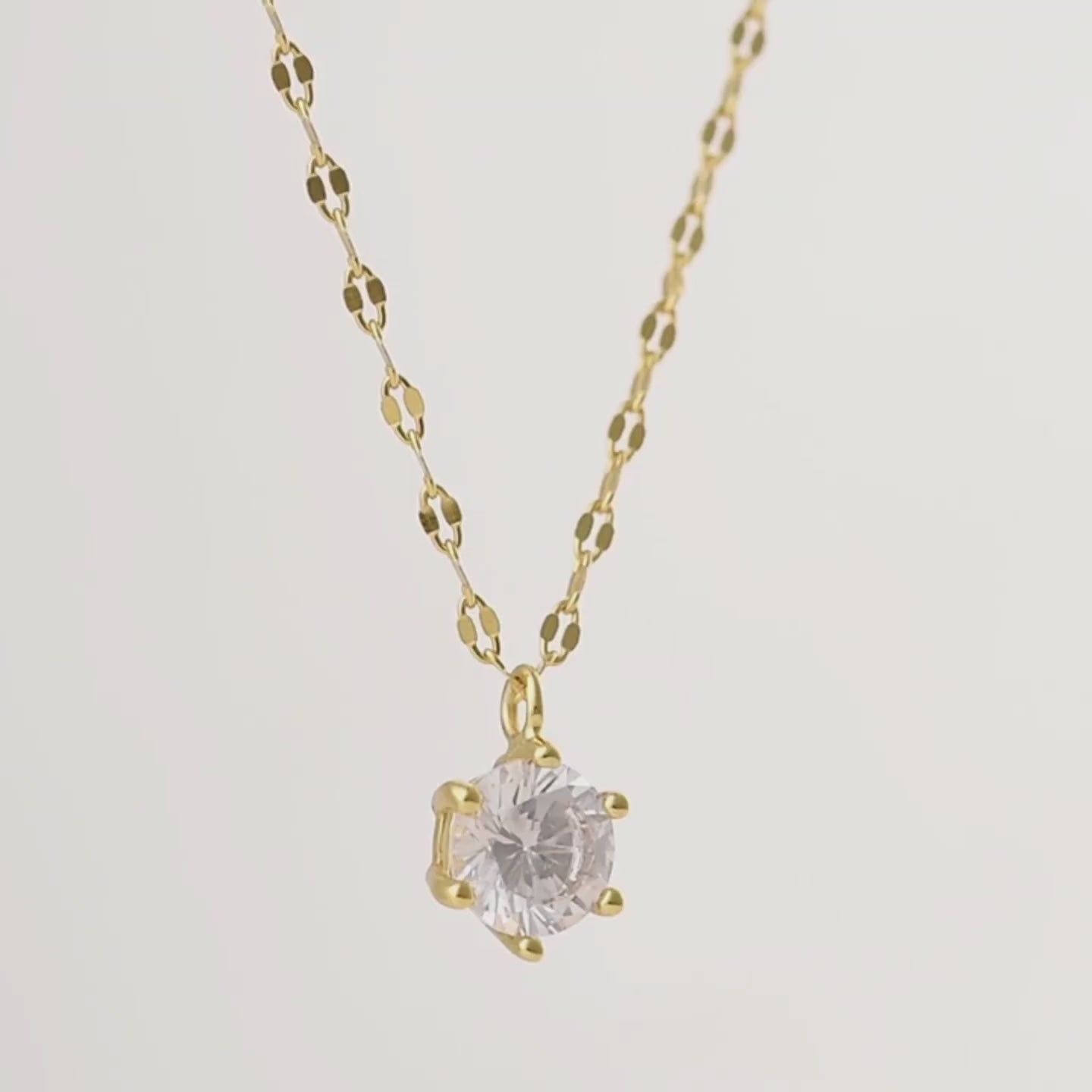 JACOBSVOW gold cubic zirconia pendant necklace video